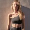 Women WISKII Active | Faux Leather One Shoulder Sports Bra