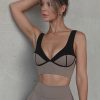 Women WISKII Active | Color Blocked Sports Bra Almond Butter